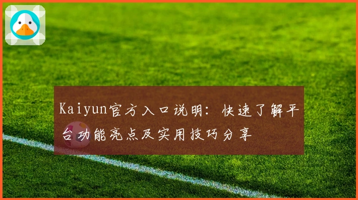 Kaiyun官方入口说明：快速了解平台功能亮点及实用技巧分享